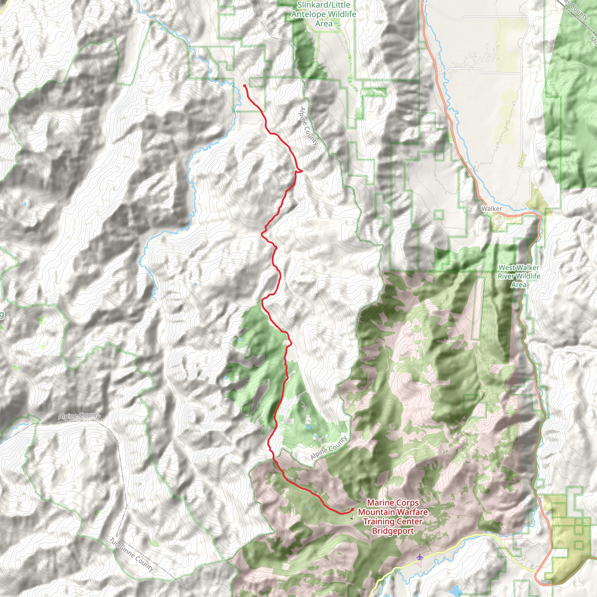 Silver King Trail mobile static map