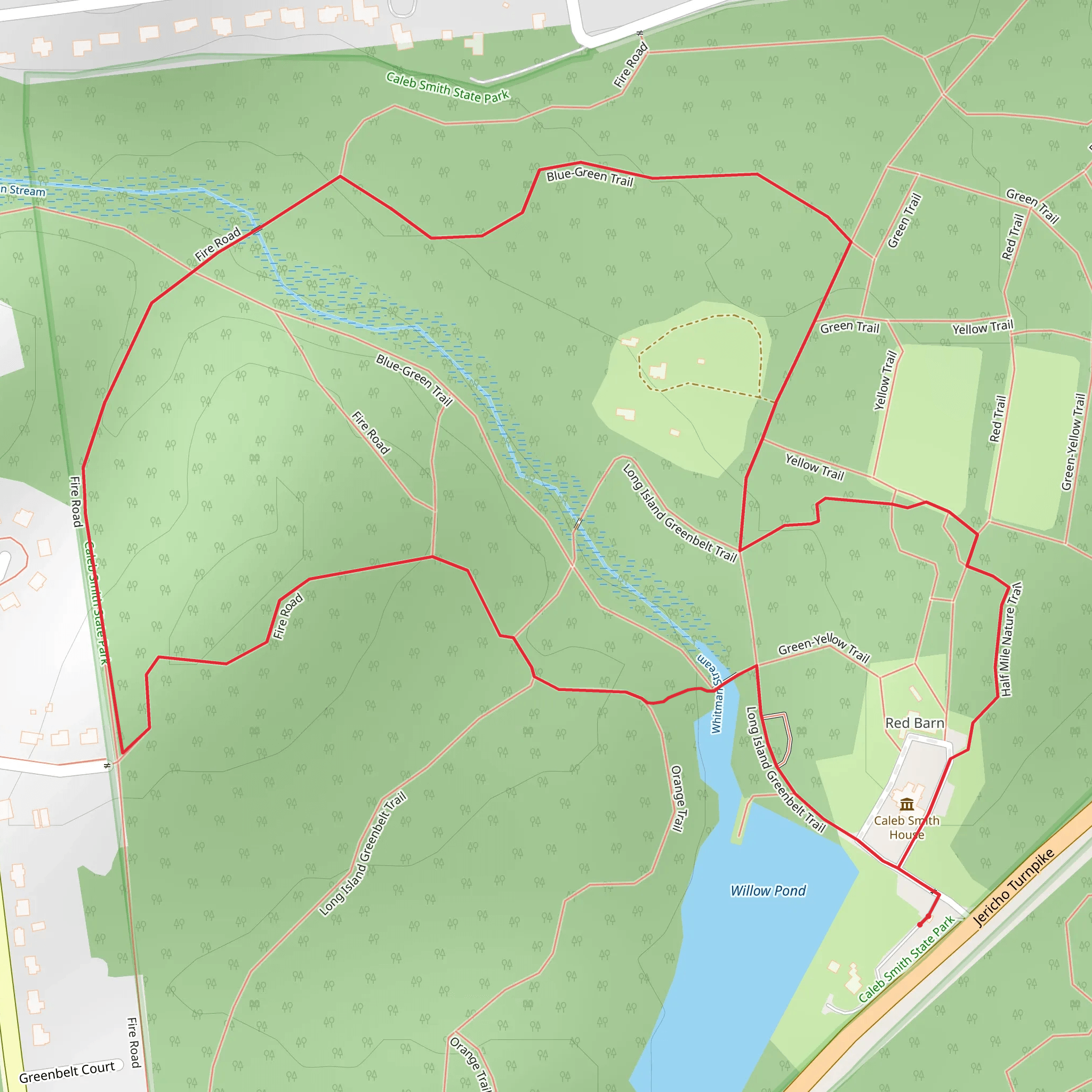 Willow Pond Loop mobile static map