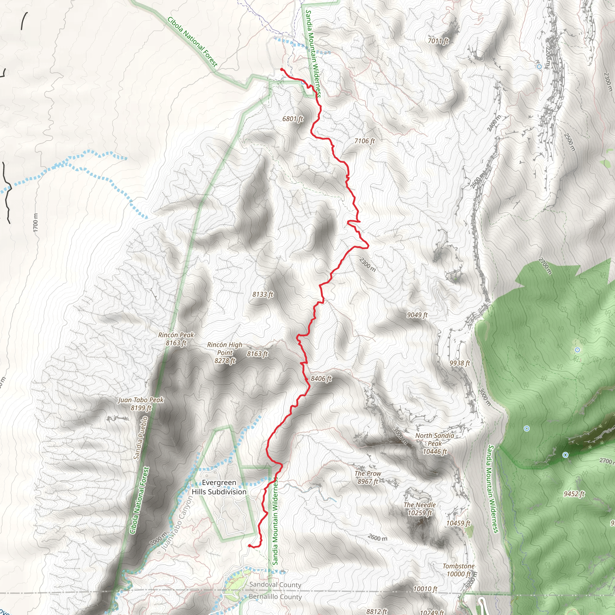 Piedra Lisa North and South mobile static map