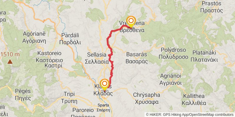 E4 - Peloponnes stage 11 Map