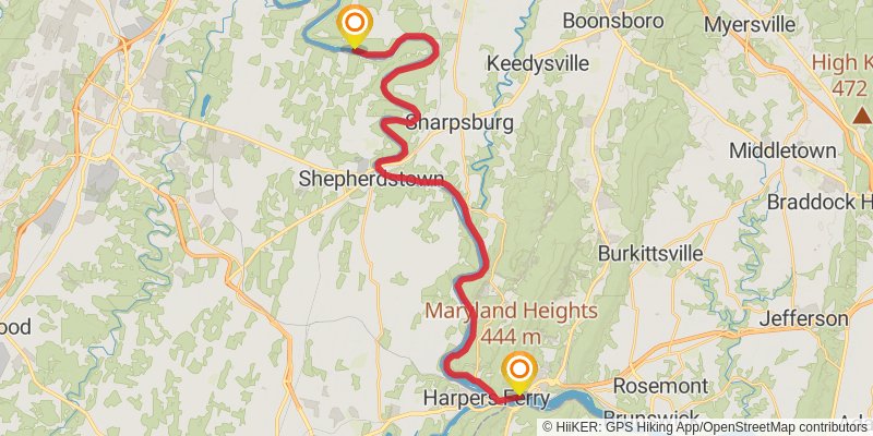 American Discovery Trail - East stage 10 Map
