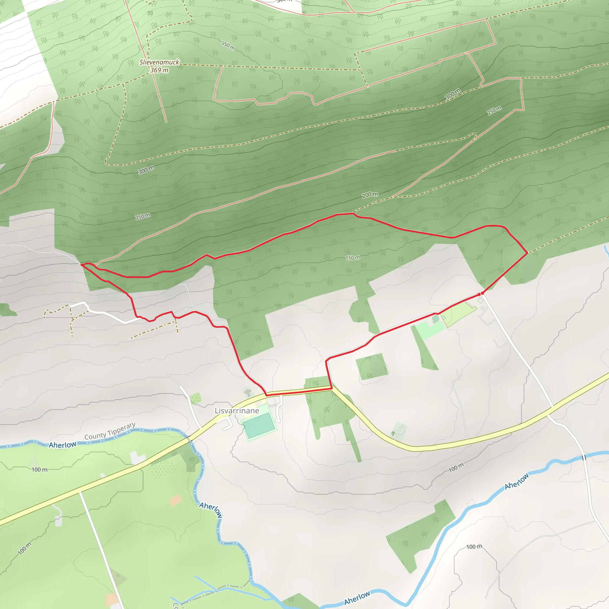 Glen of Aherlow - Woodland Loop mobile static map