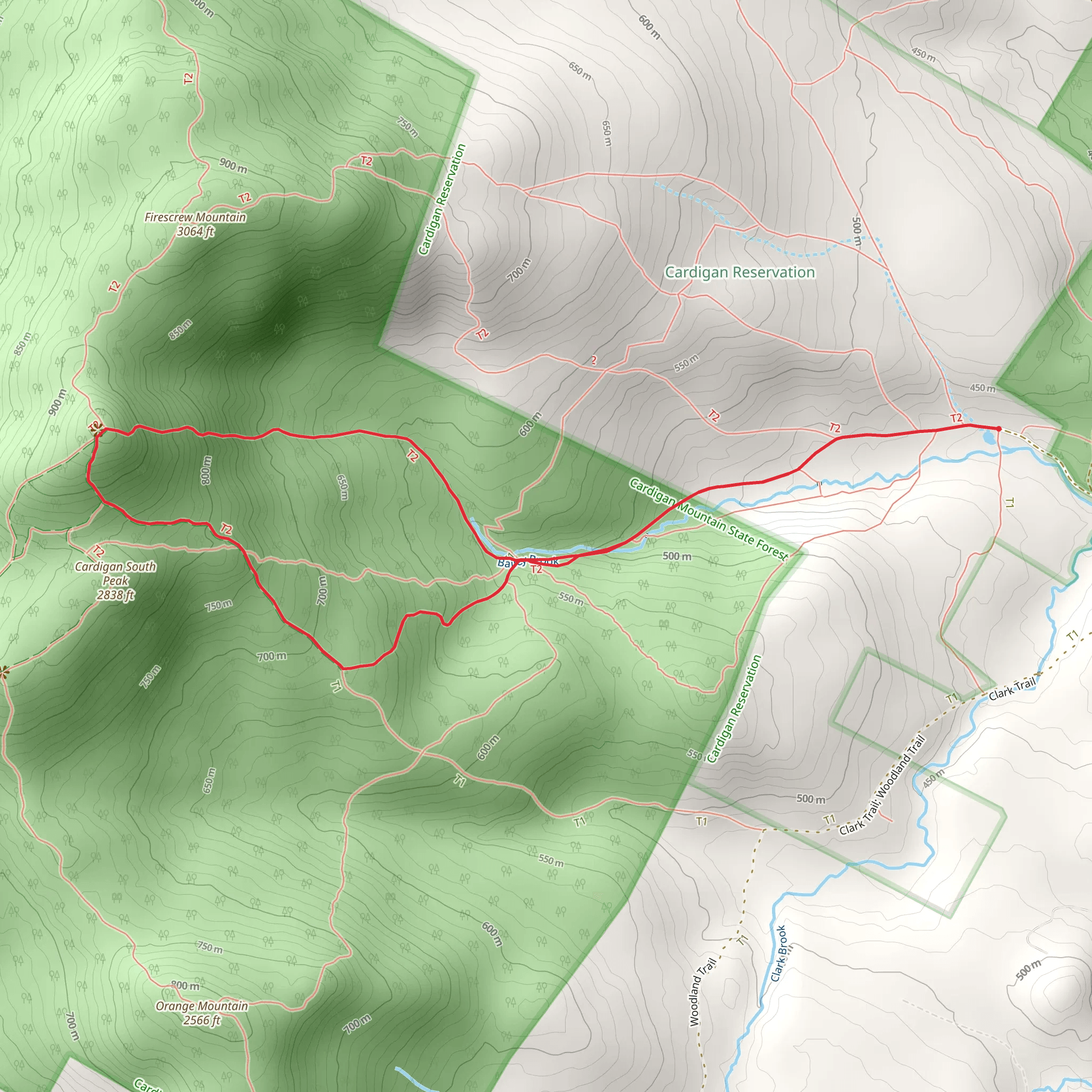 Mount Cardigan Loop mobile static map