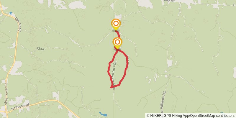 Bigfoot Horse Trail spur 1 Map