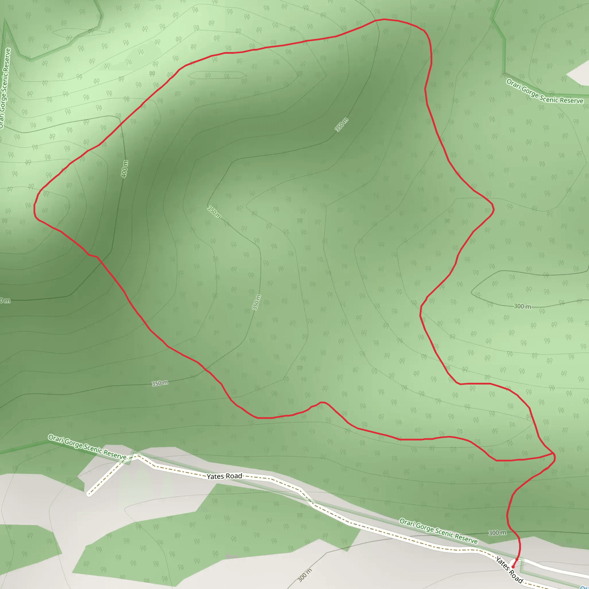 Orari Gorge Track mobile static map