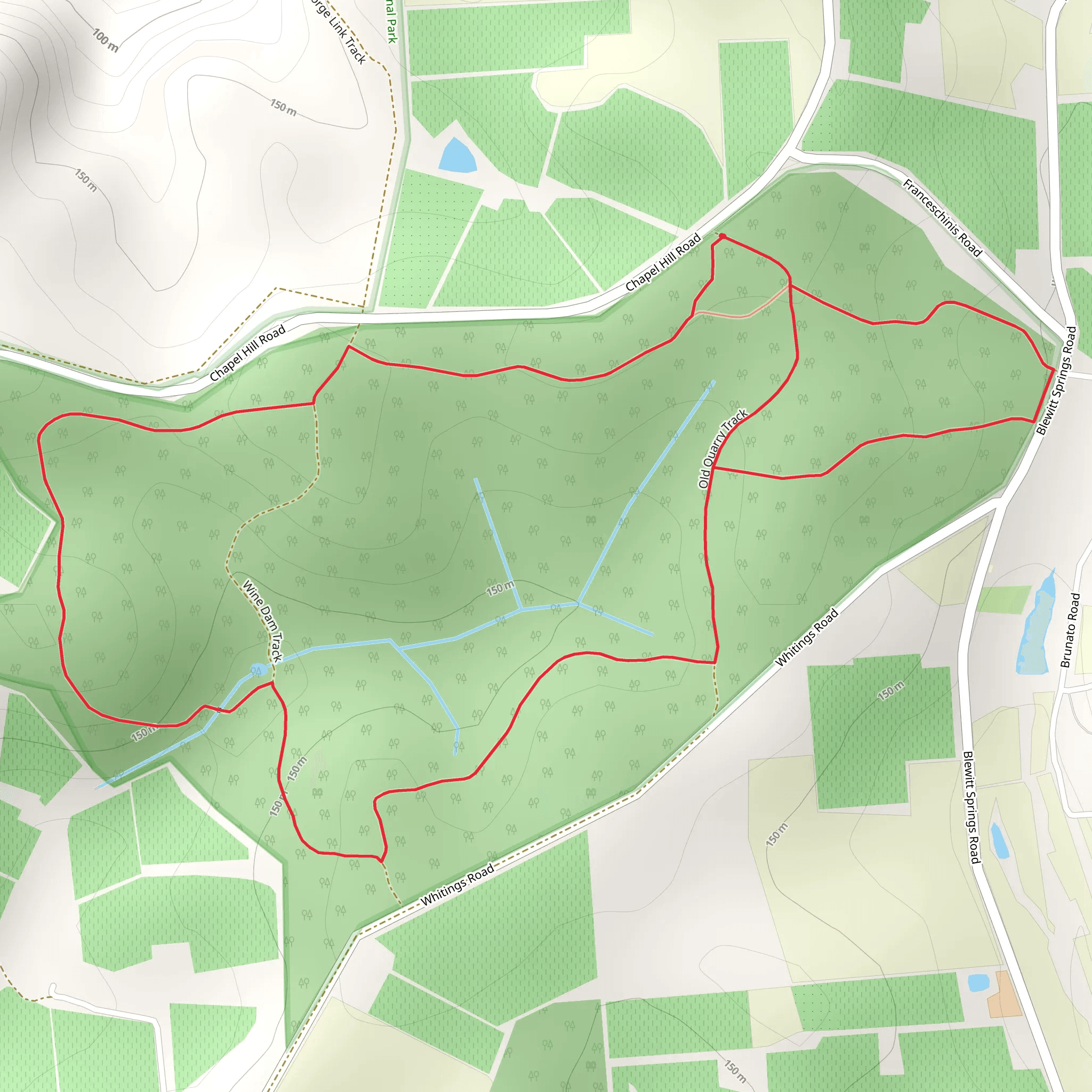 Hardys Scrub Track mobile static map