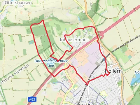 Unterschleißheimer See from Lohhof via MVV Wanderweg