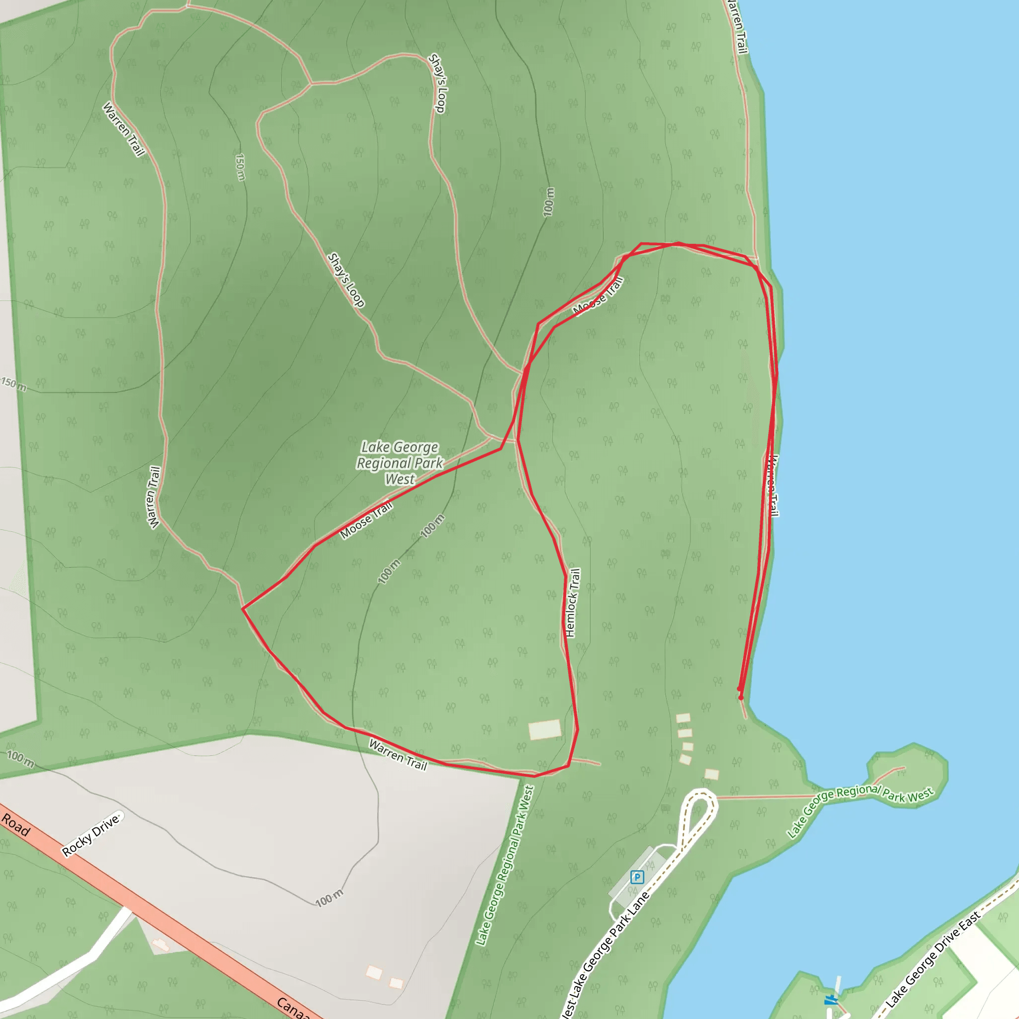 Hemlock Trail and Moose Trail Loop mobile static map