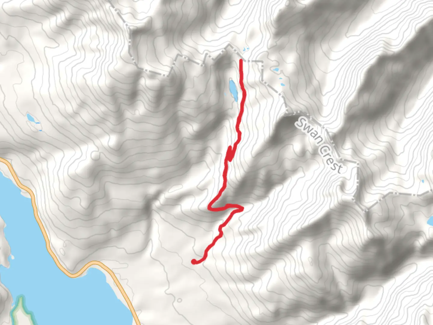 An image depicting the trail Hall Lake Trail and its surrounding area.