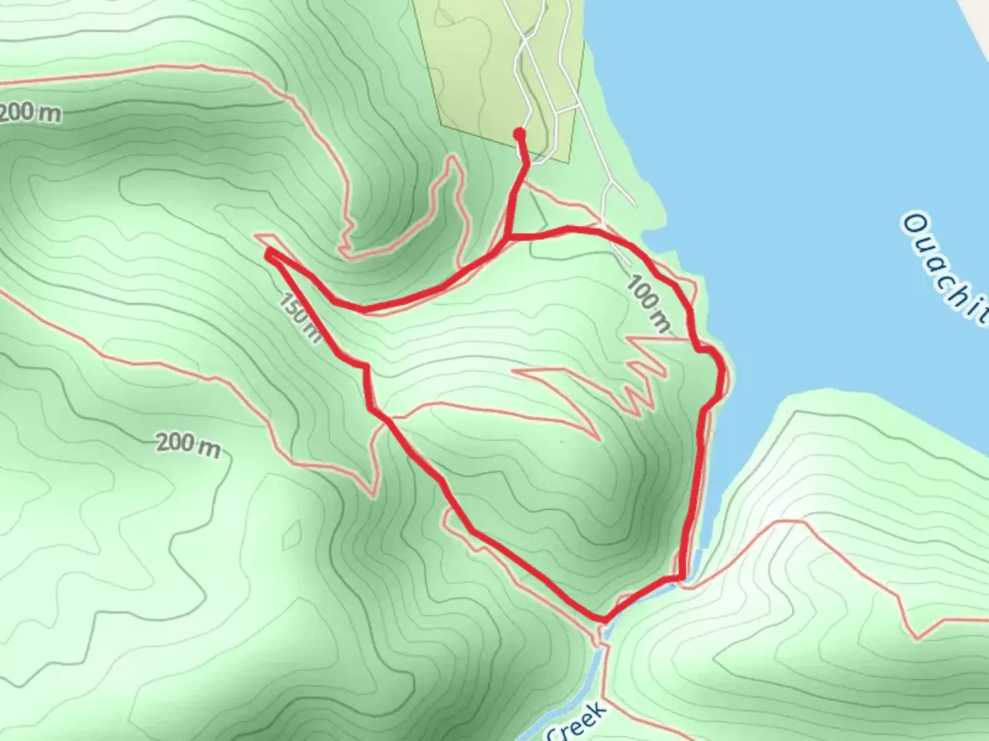 An image depicting the trail Loop along Ouachita River - Diamondhead and its surrounding area.