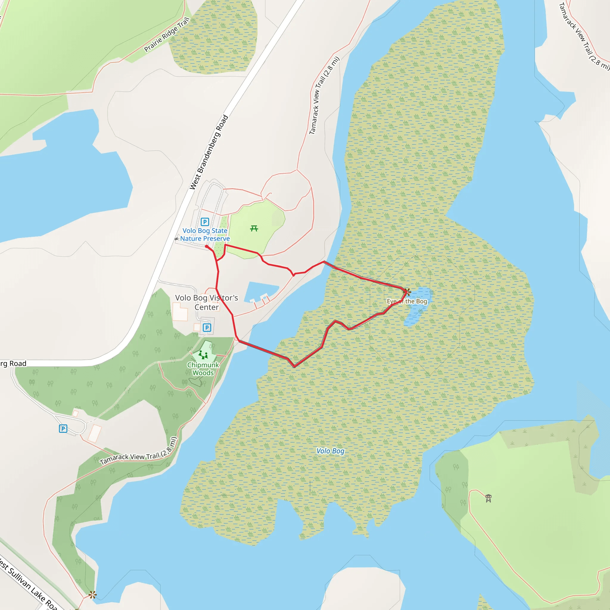 Volo Bog State Natural Area Loop Trail mobile static map