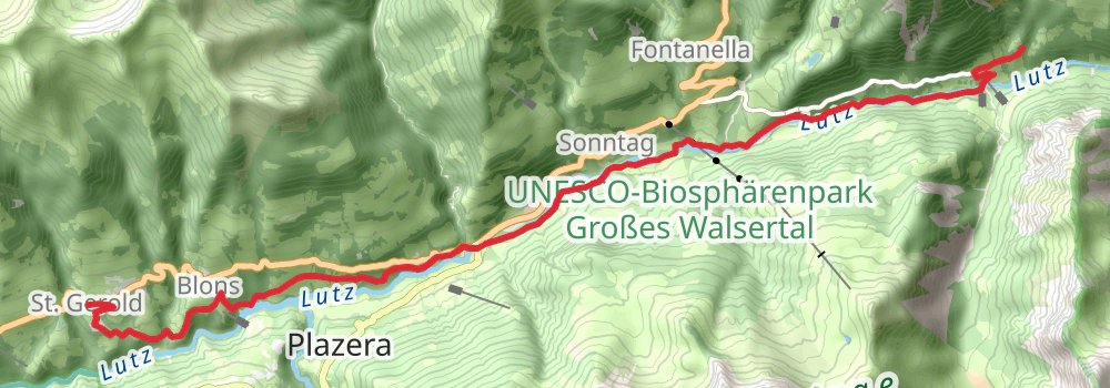 Via Alpina - Red Trail stage 60 Map