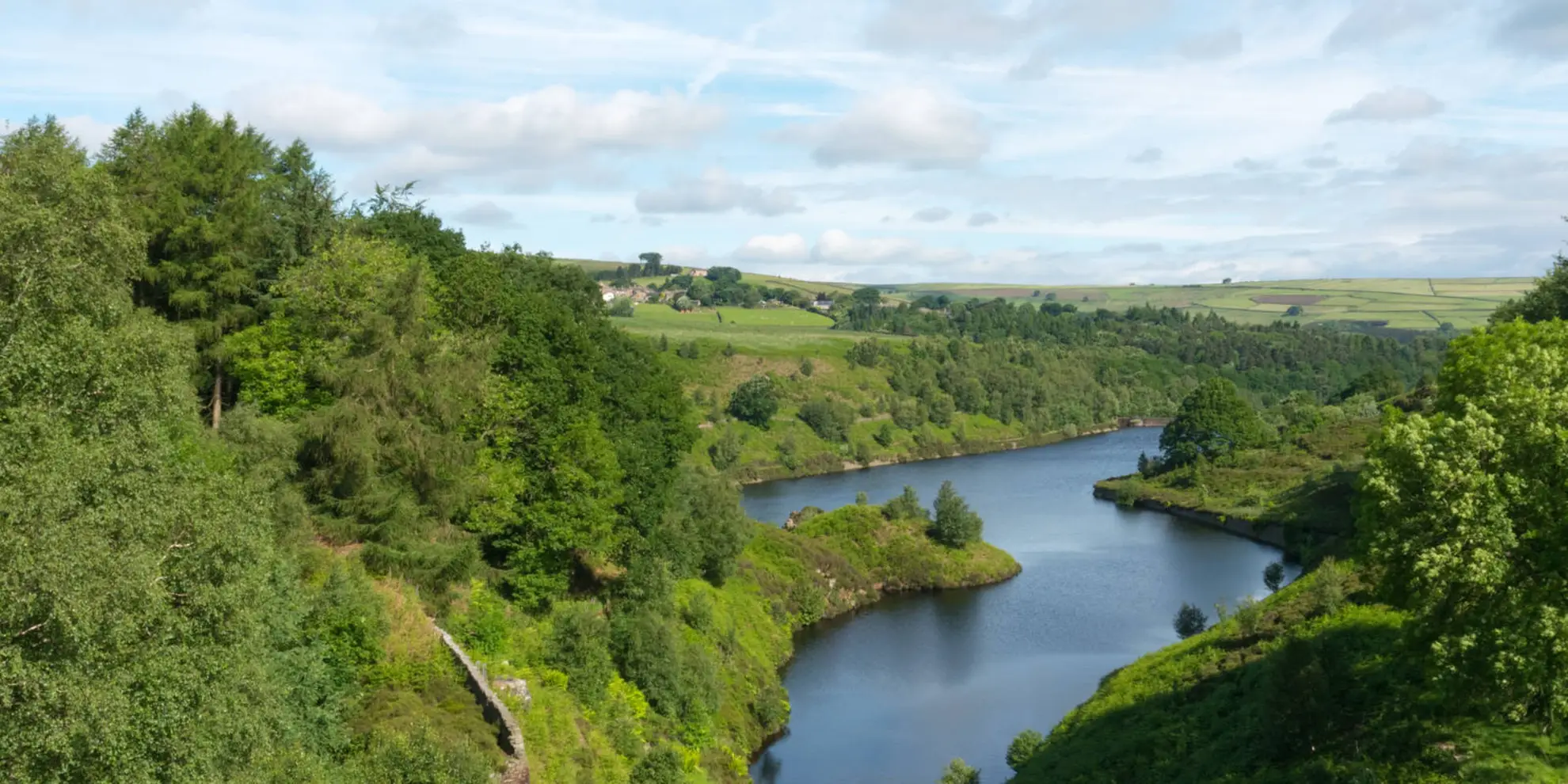 An image depicting the trail Holme and Marsden Clough from Ramsden Reservoir and its surrounding area.