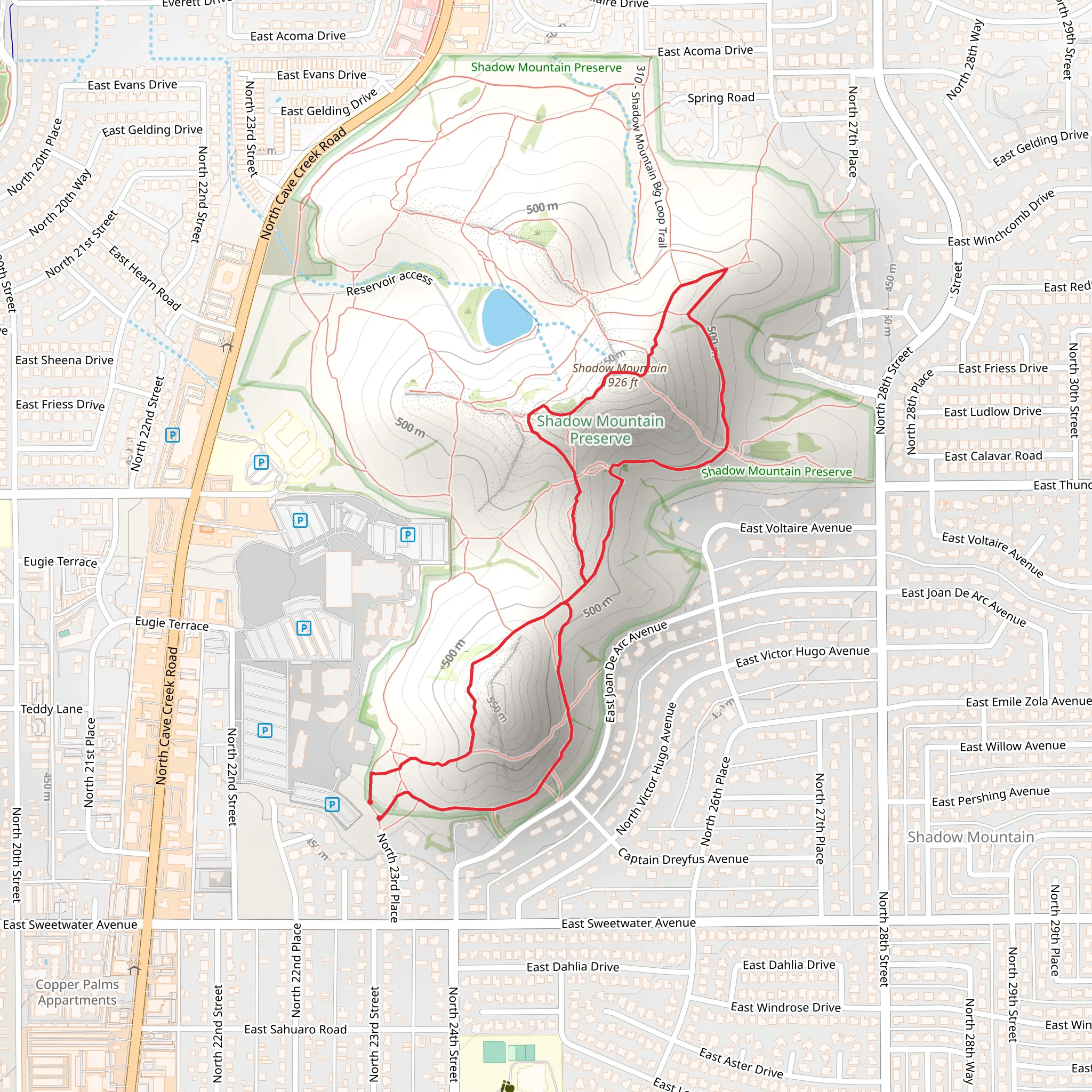 Shadow Mountain Circle mobile static map