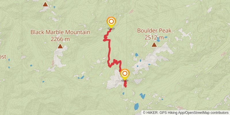 Little Elk Pass via Red Rock Creek Trail stage 2 Map