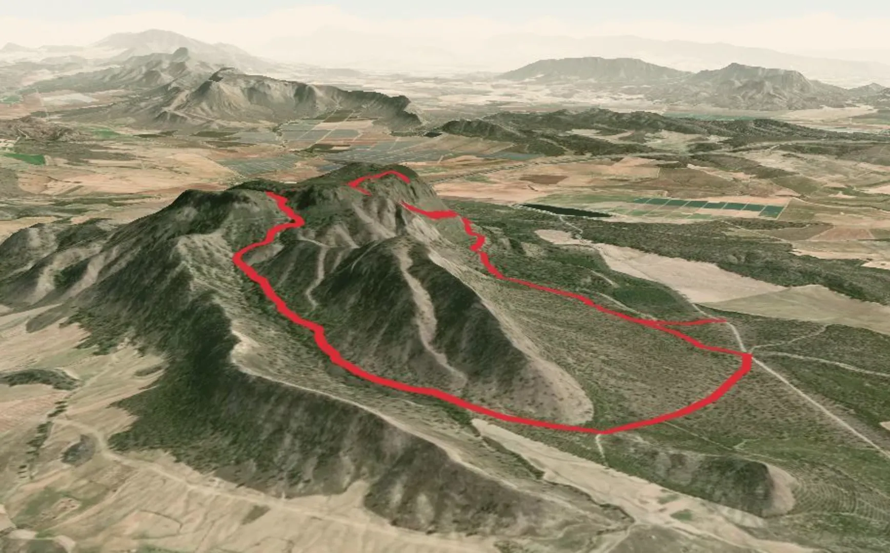 An image depicting the trail Cancarix Volcano Trail and its surrounding area.
