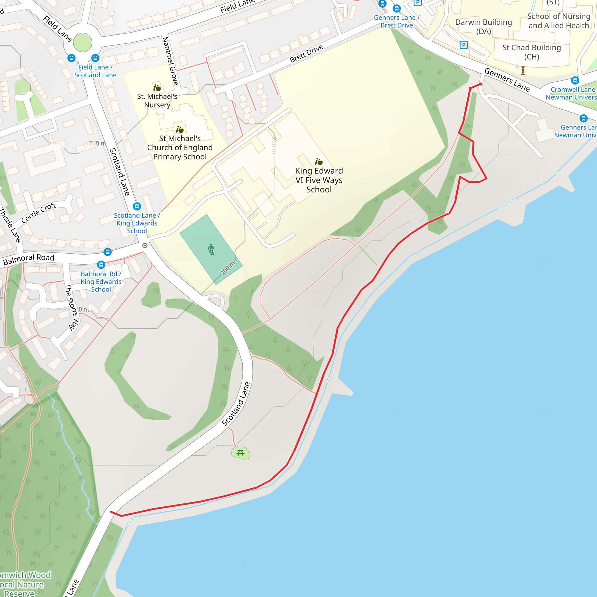 Bartley Reservoir Walk mobile static map