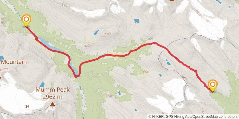 Great Divide Trail stage 55 Map