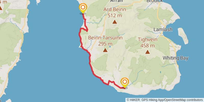 Arran Coastal Way stage 3 Map