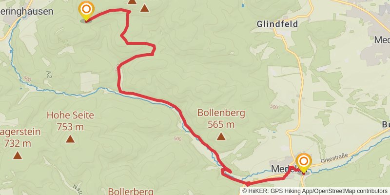 Sauerland-Höhenflug Wanderweg stage 9 Map