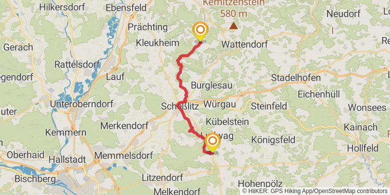 Frankenweg stage 9 Map