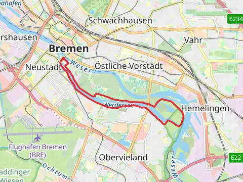 Wersersee via Geestweg and Boeschungsweg