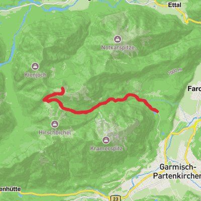Felderkopf Hike from Pflegersee mobile static map