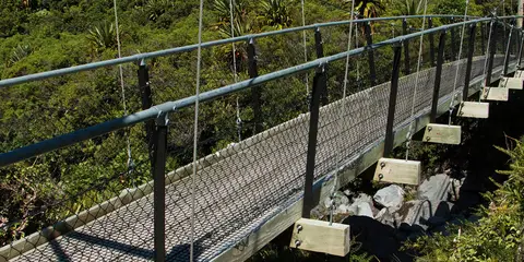 An image depicting the trail Upper Lake Dive Track to Lower Lake Dive Track and its surrounding area.