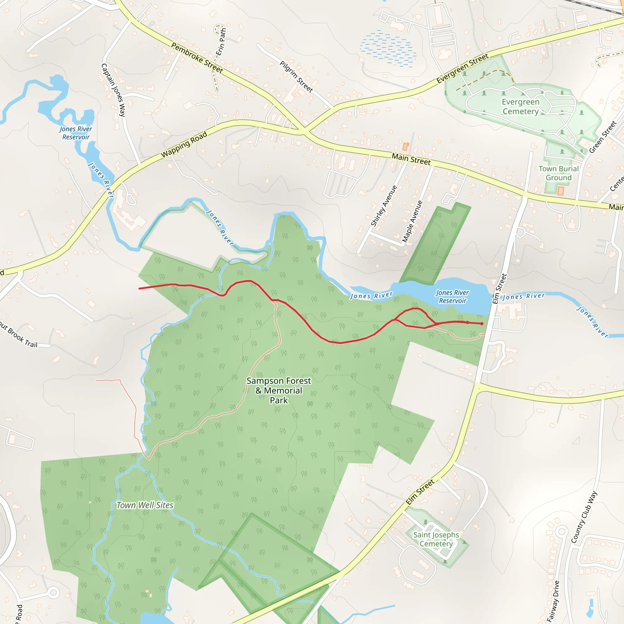 Jones River Reservoir mobile static map