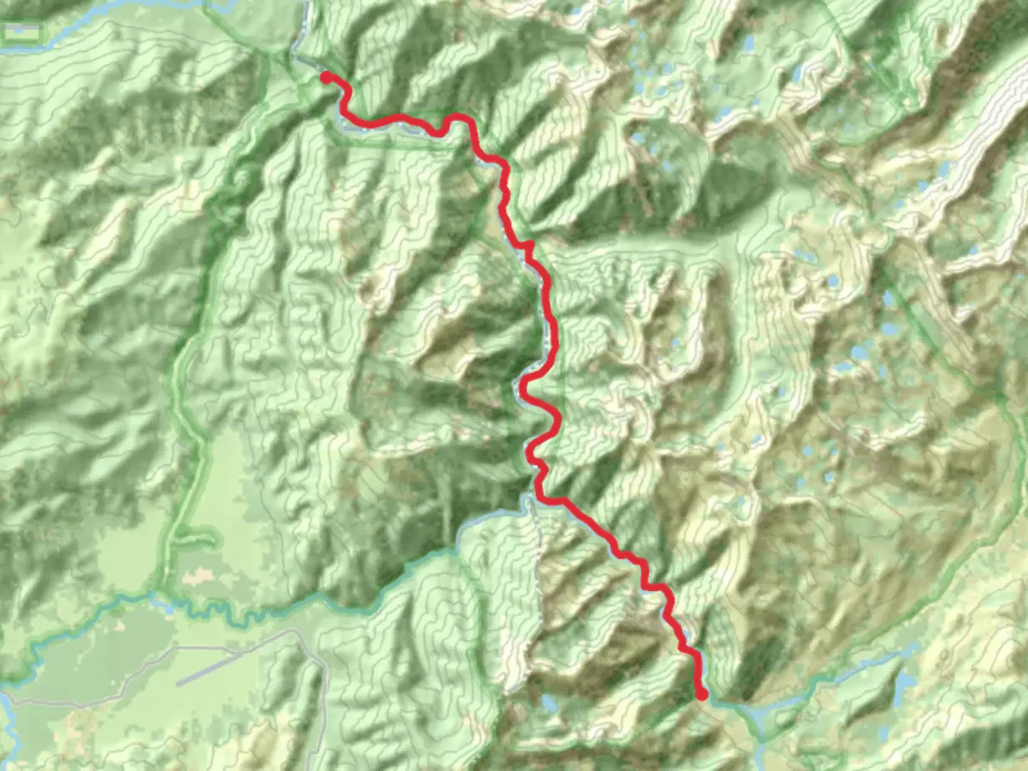 An image depicting the trail Middle Fork Trail and Marsh Creek Trail and its surrounding area.