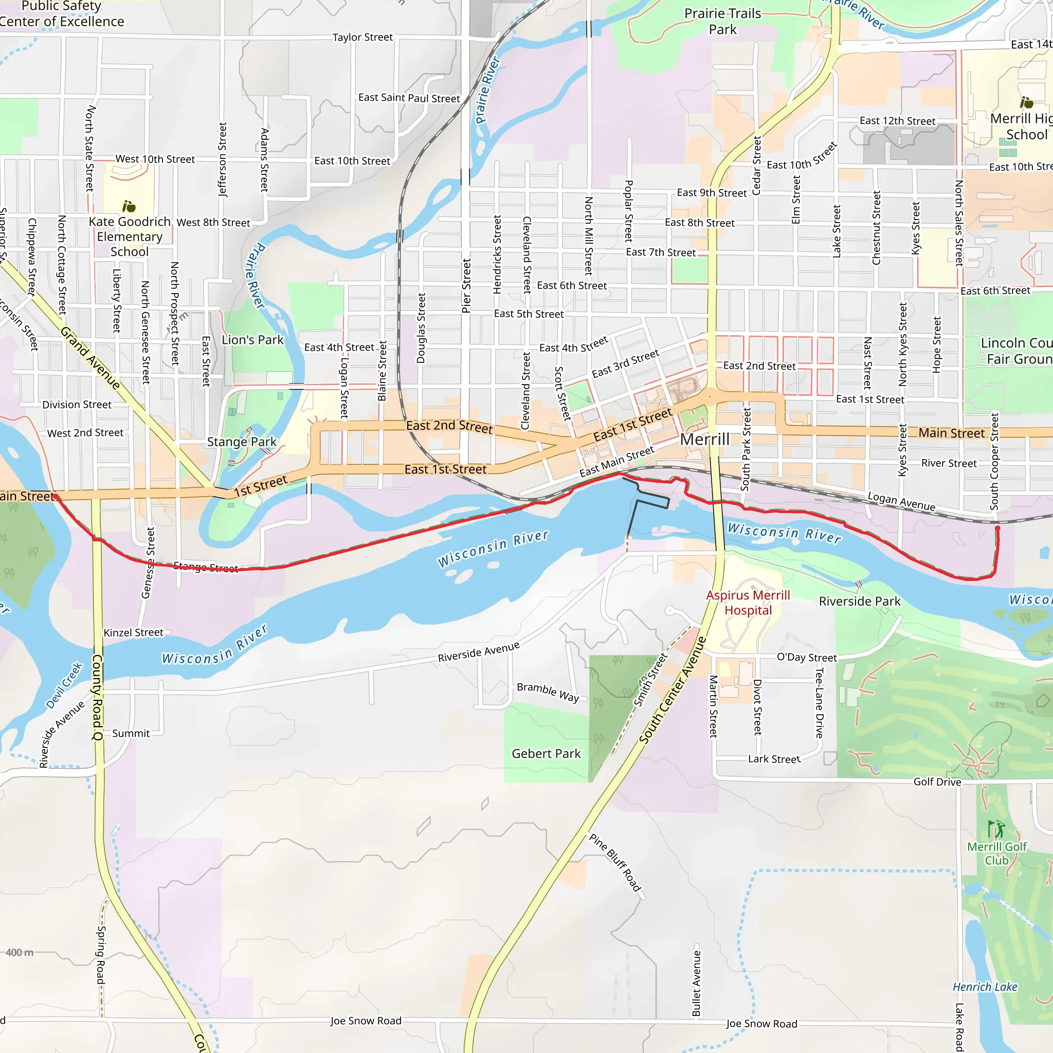 River Bend Trail - Logan Avenue mobile static map