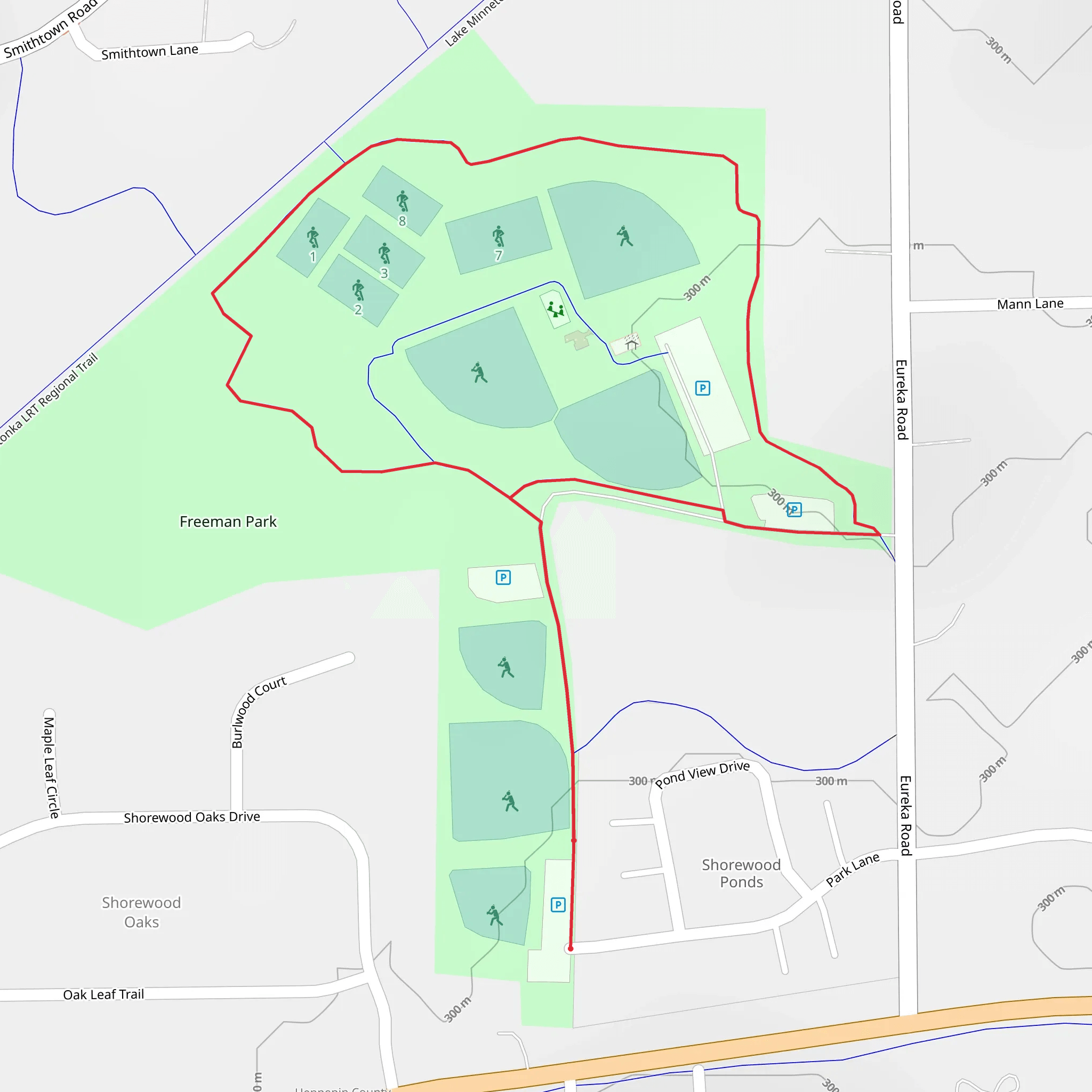 Freeman Park Loop mobile static map
