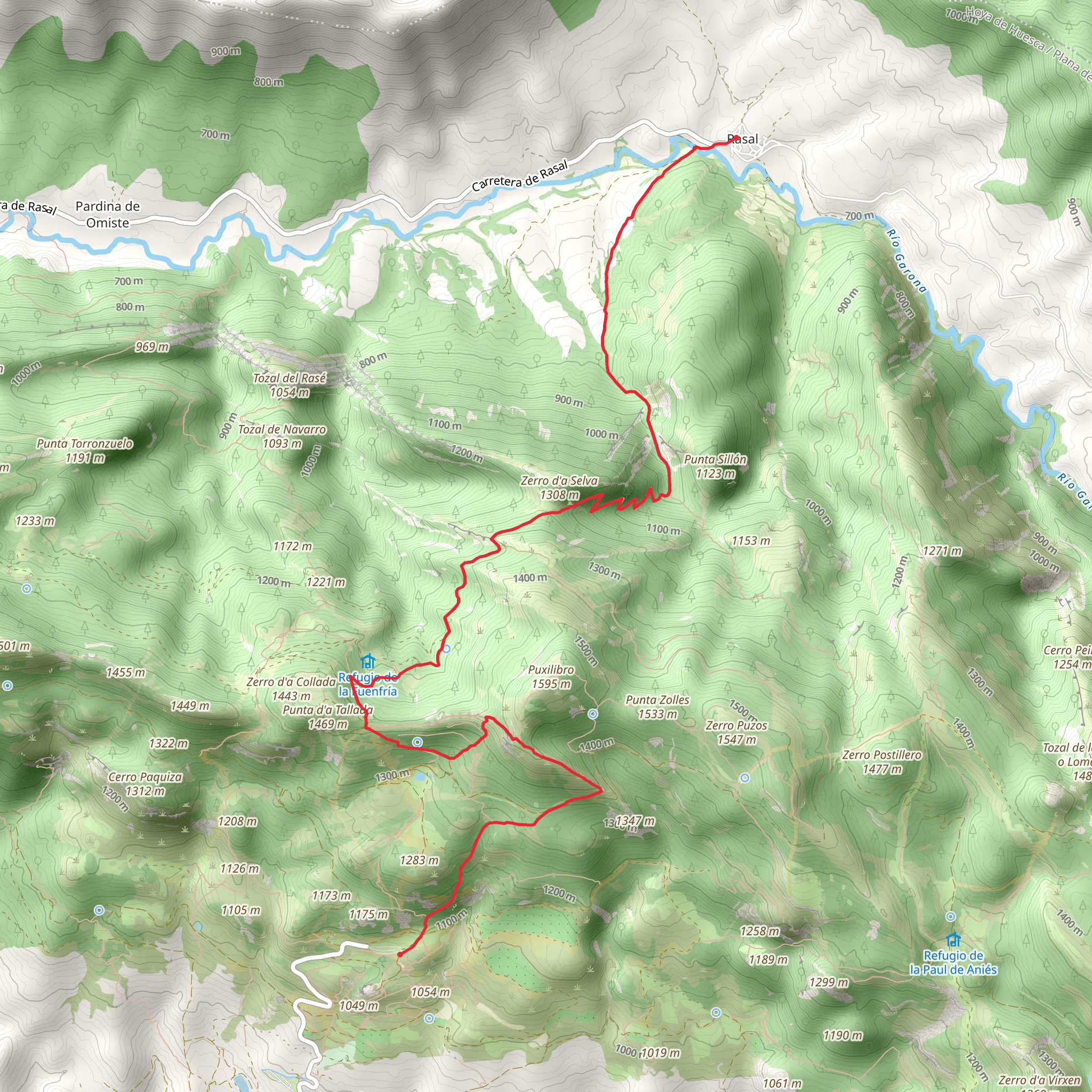 Loarre Castle - Rasal PR HU 105 mobile static map