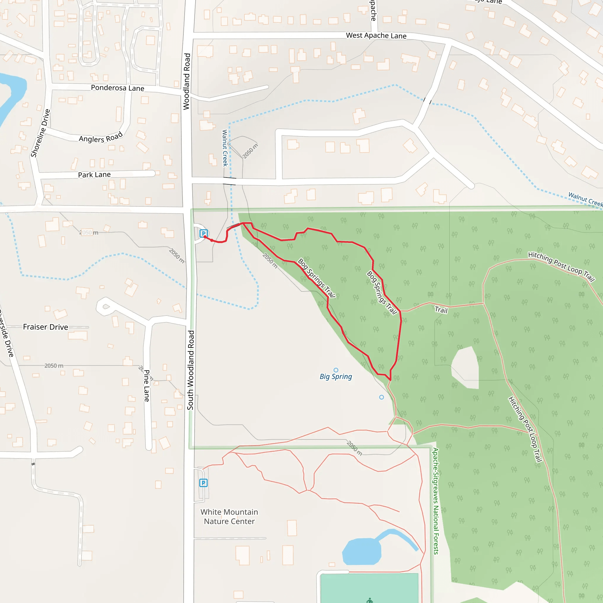 Big Springs Trail mobile static map