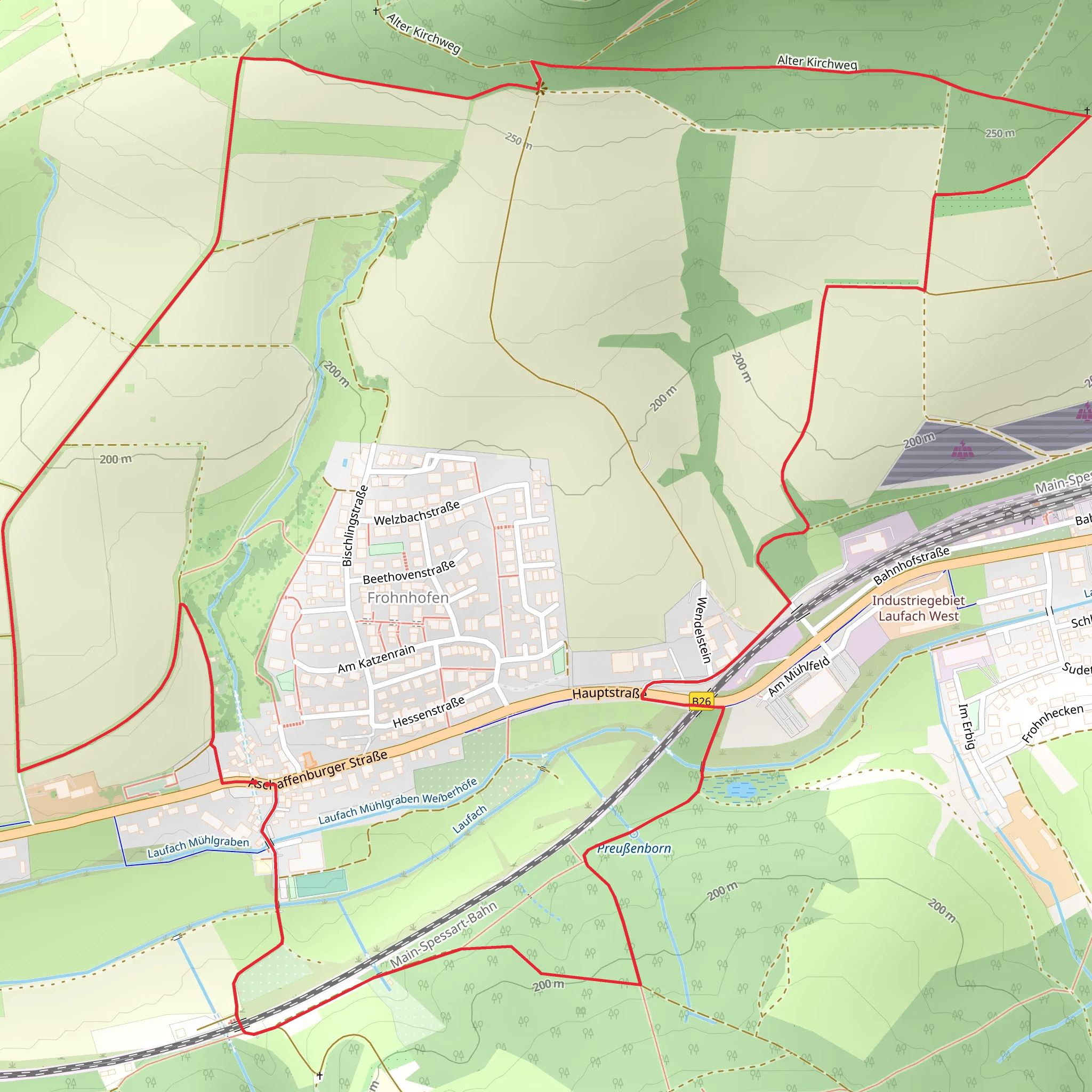 Kulturweg Laufach 1 mobile static map