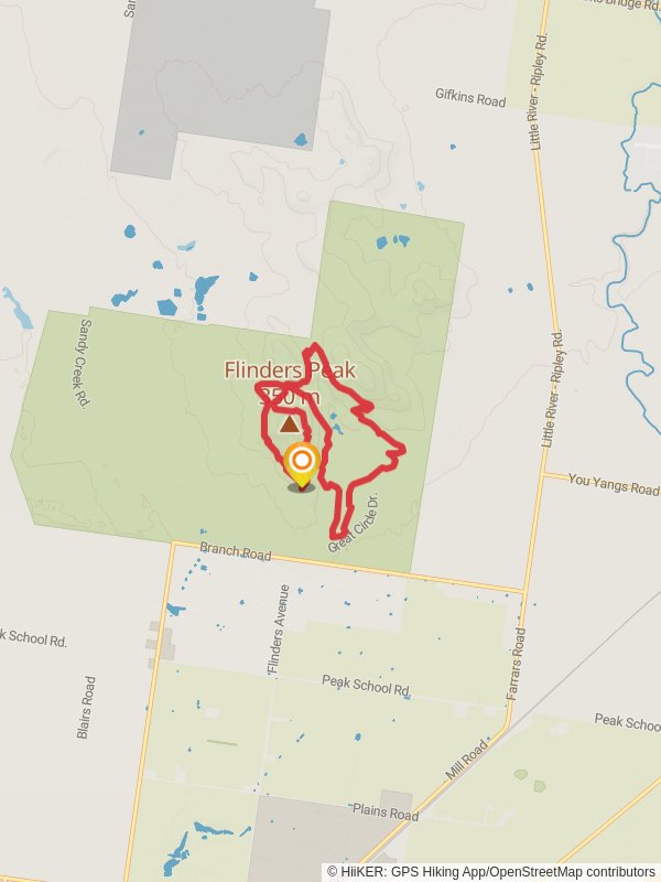 You Yangs Northern Range Circuit Trail mobile static map