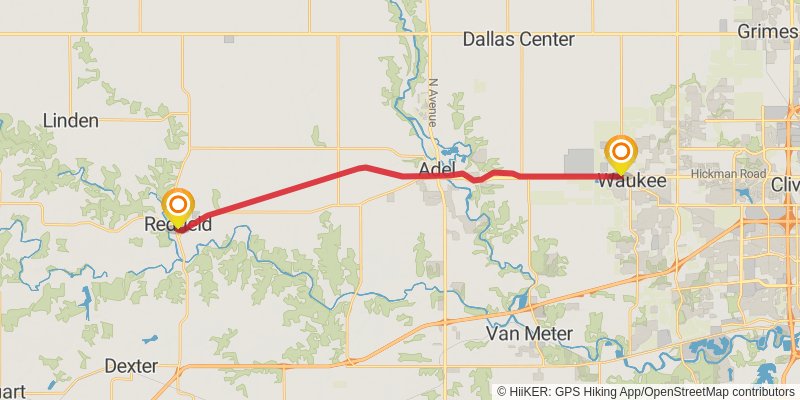 Raccoon River Valley Trail stage 3 Map