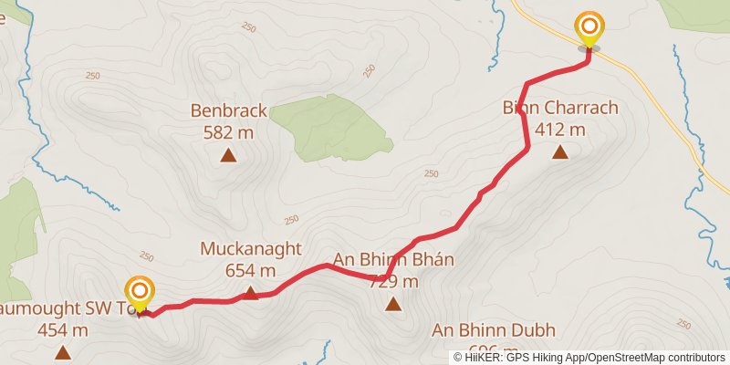 Binn Fraoigh and Muckanaght stage 2 Map