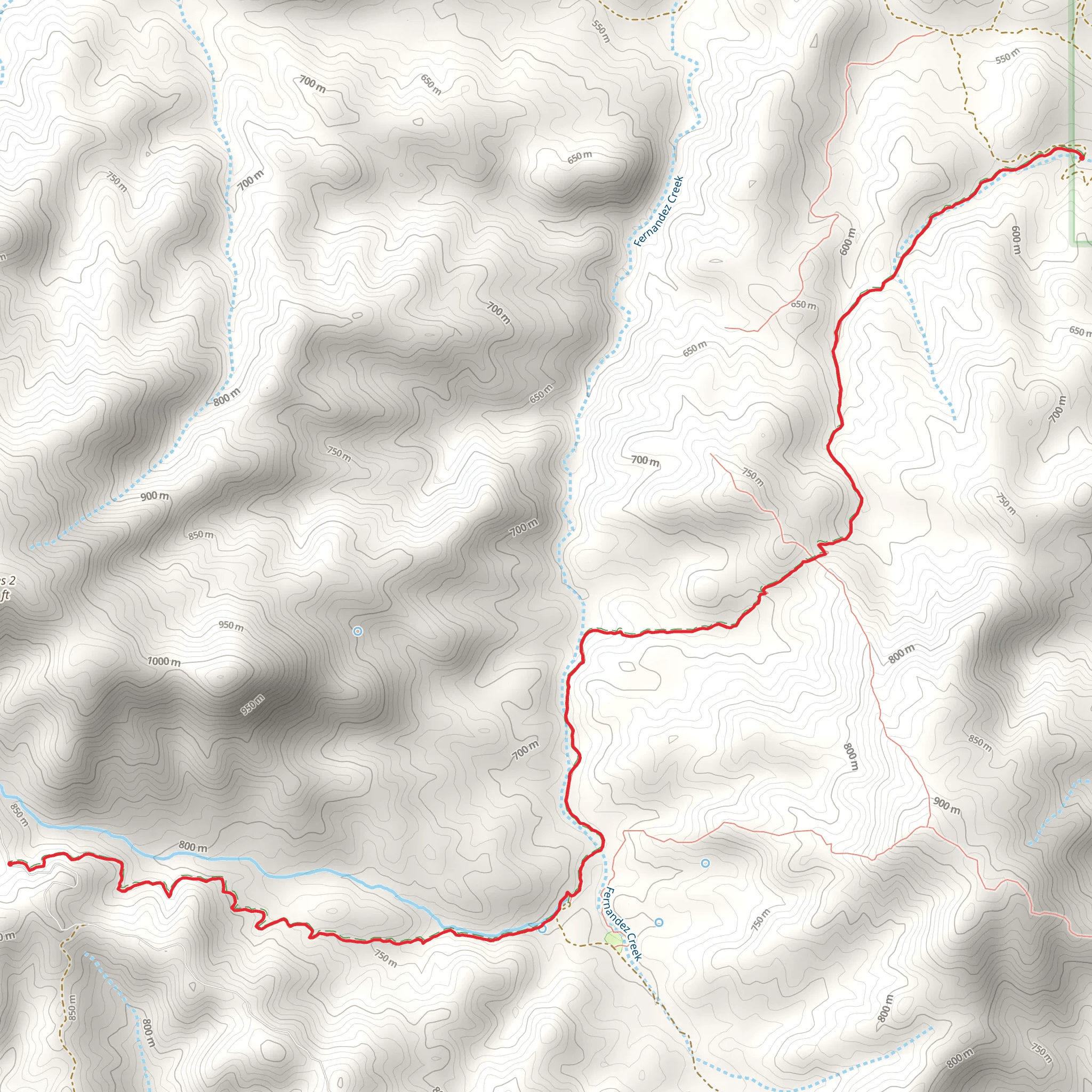 Fernandez Trail mobile static map