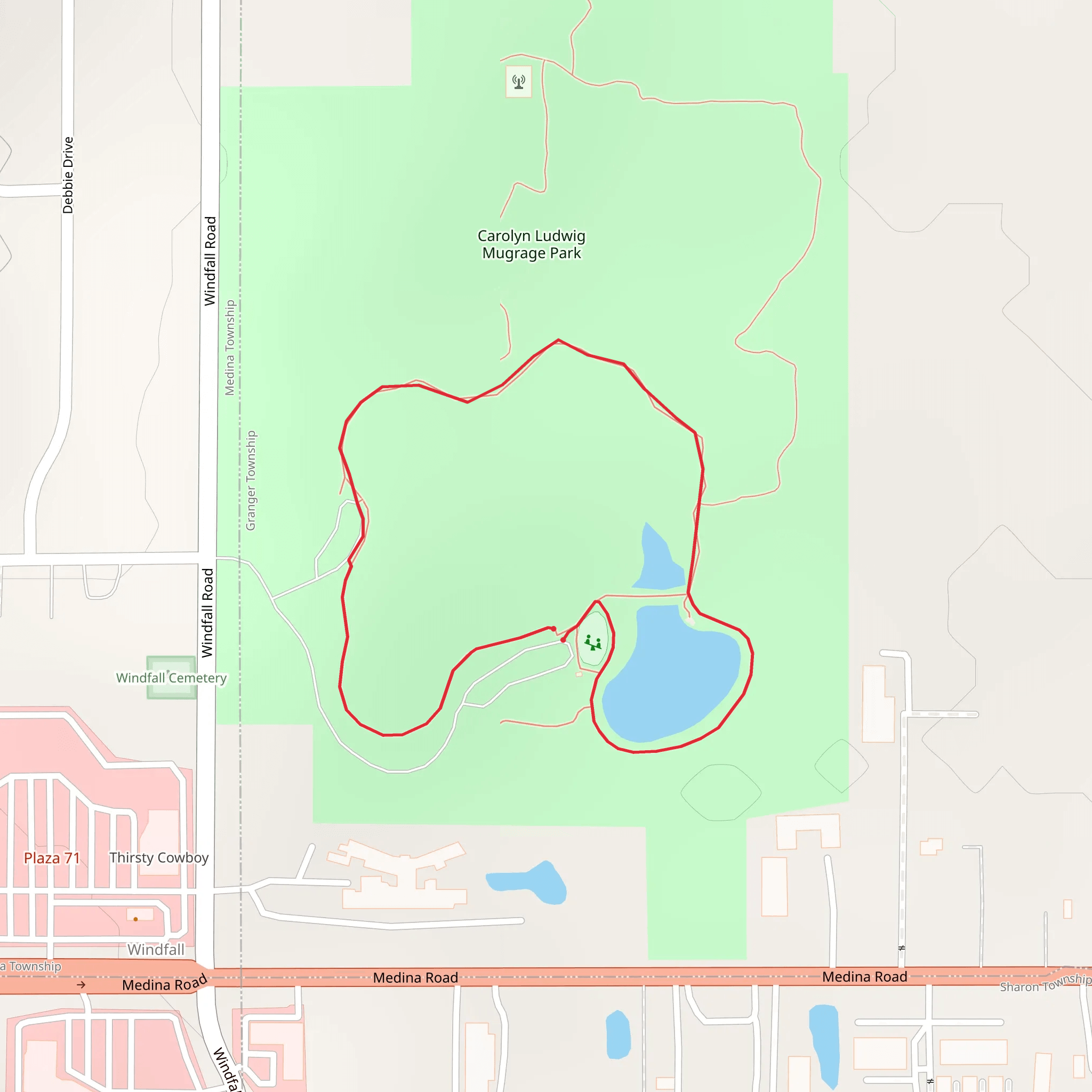 Carolyn Ludwig Mugrage Park Loop mobile static map