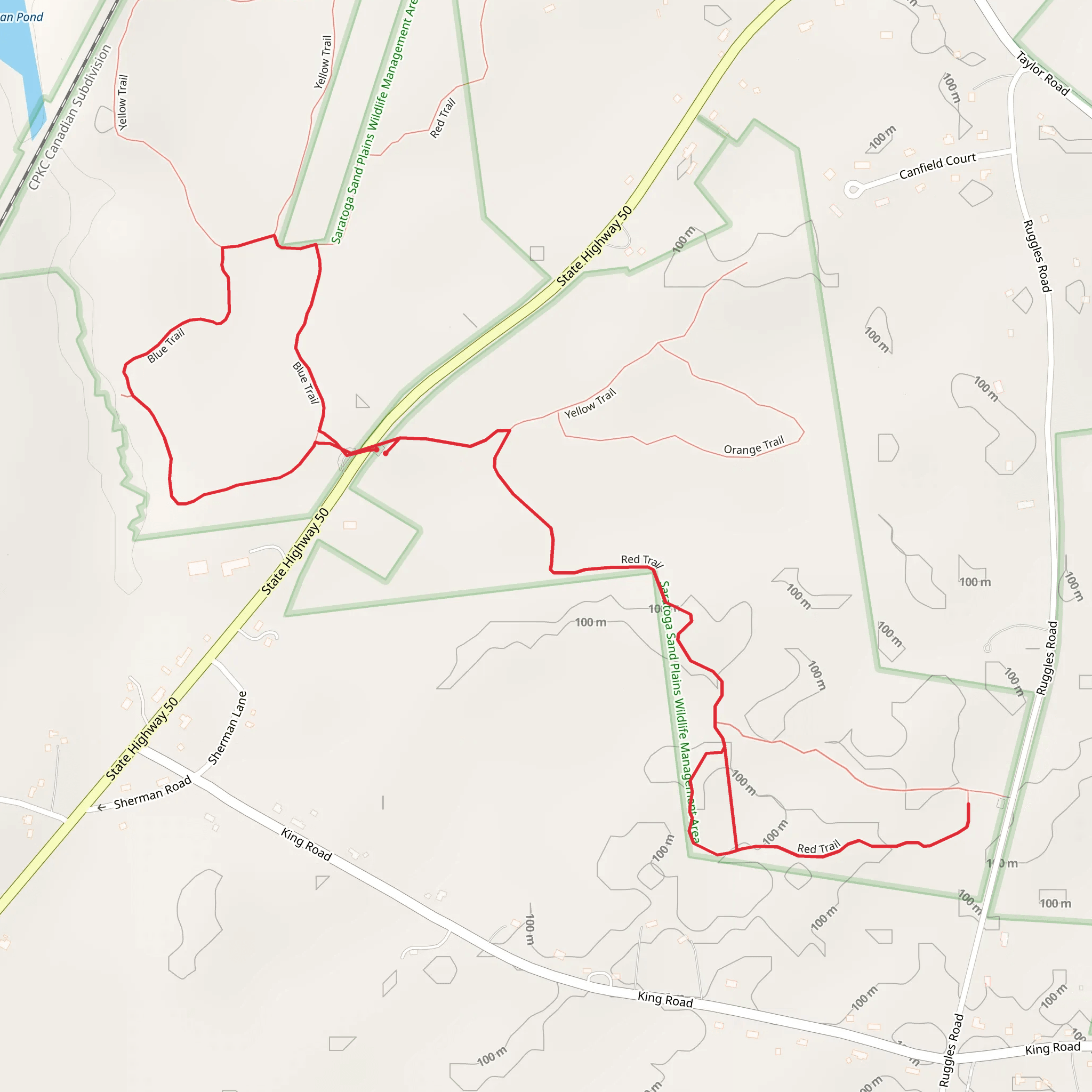 Delegan Brook from State Highway 50 mobile static map