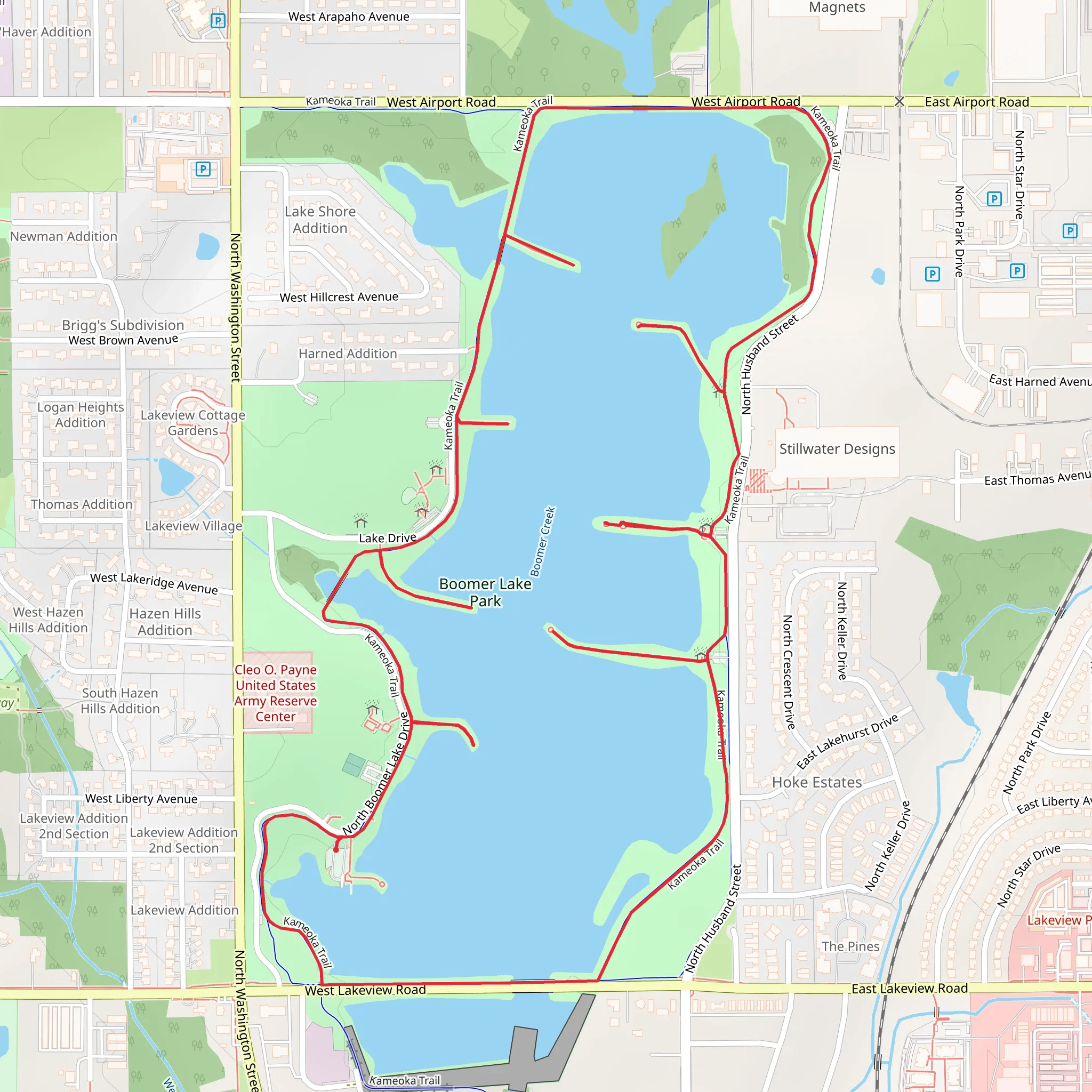 Boomer Lake - Kameoka Loop Trail mobile static map
