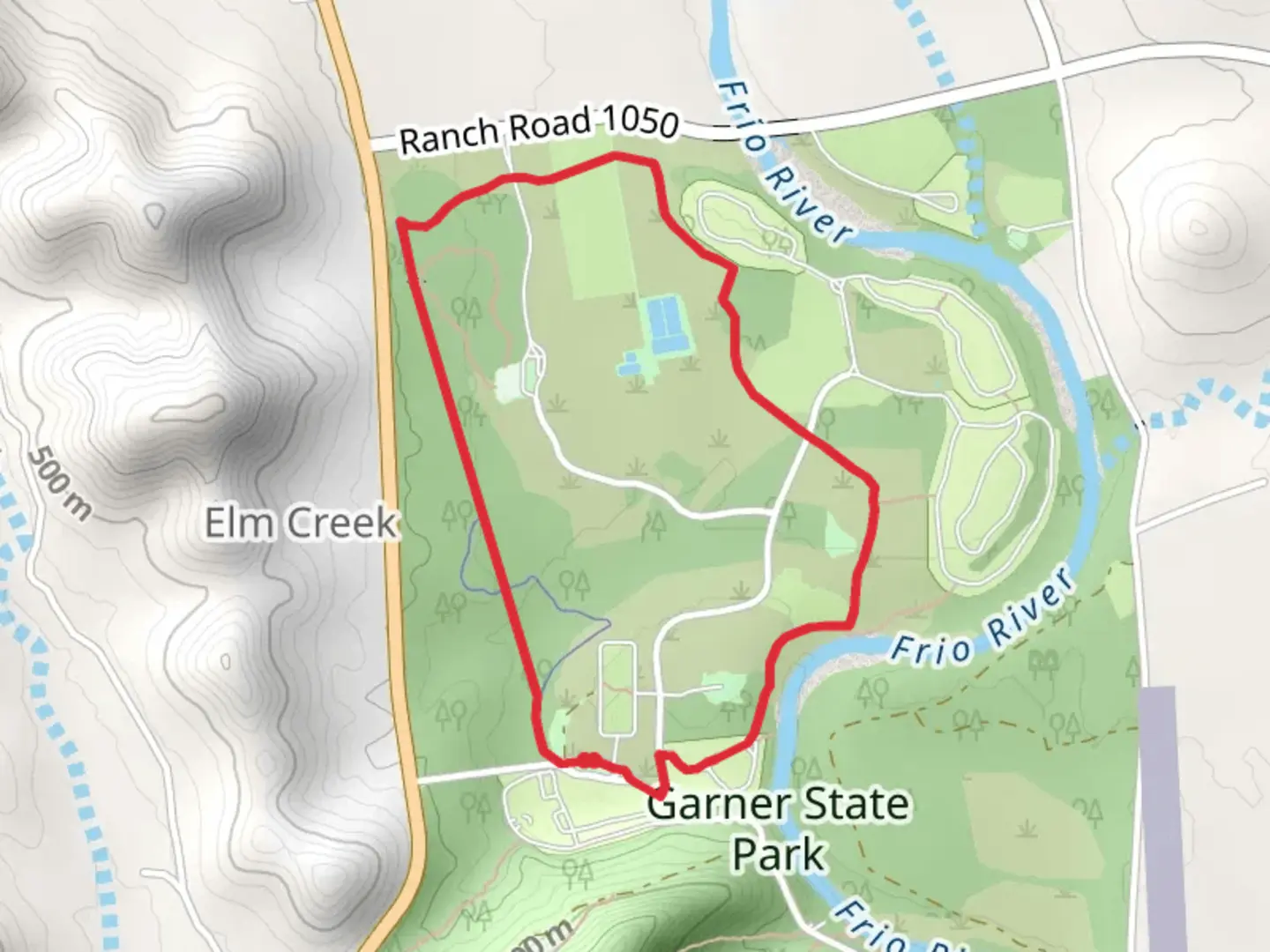 An image depicting the trail Frio Canyon Loop Trail and its surrounding area.
