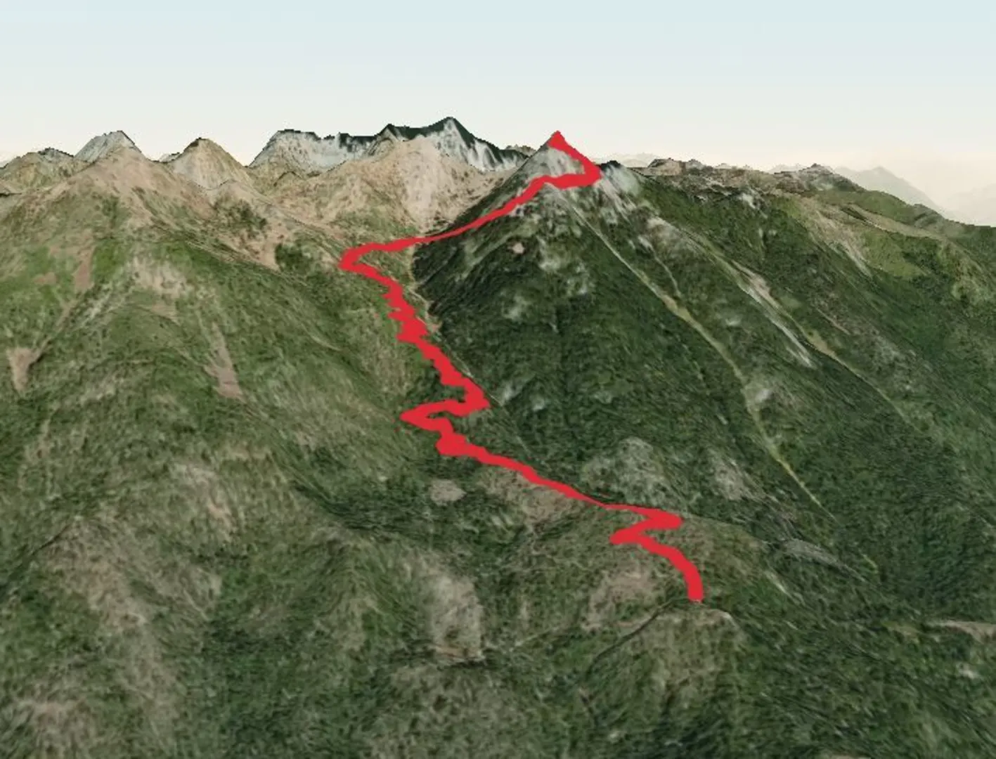 An image depicting the trail Granite Peak Spur via Stoney Ridge Trail and its surrounding area.