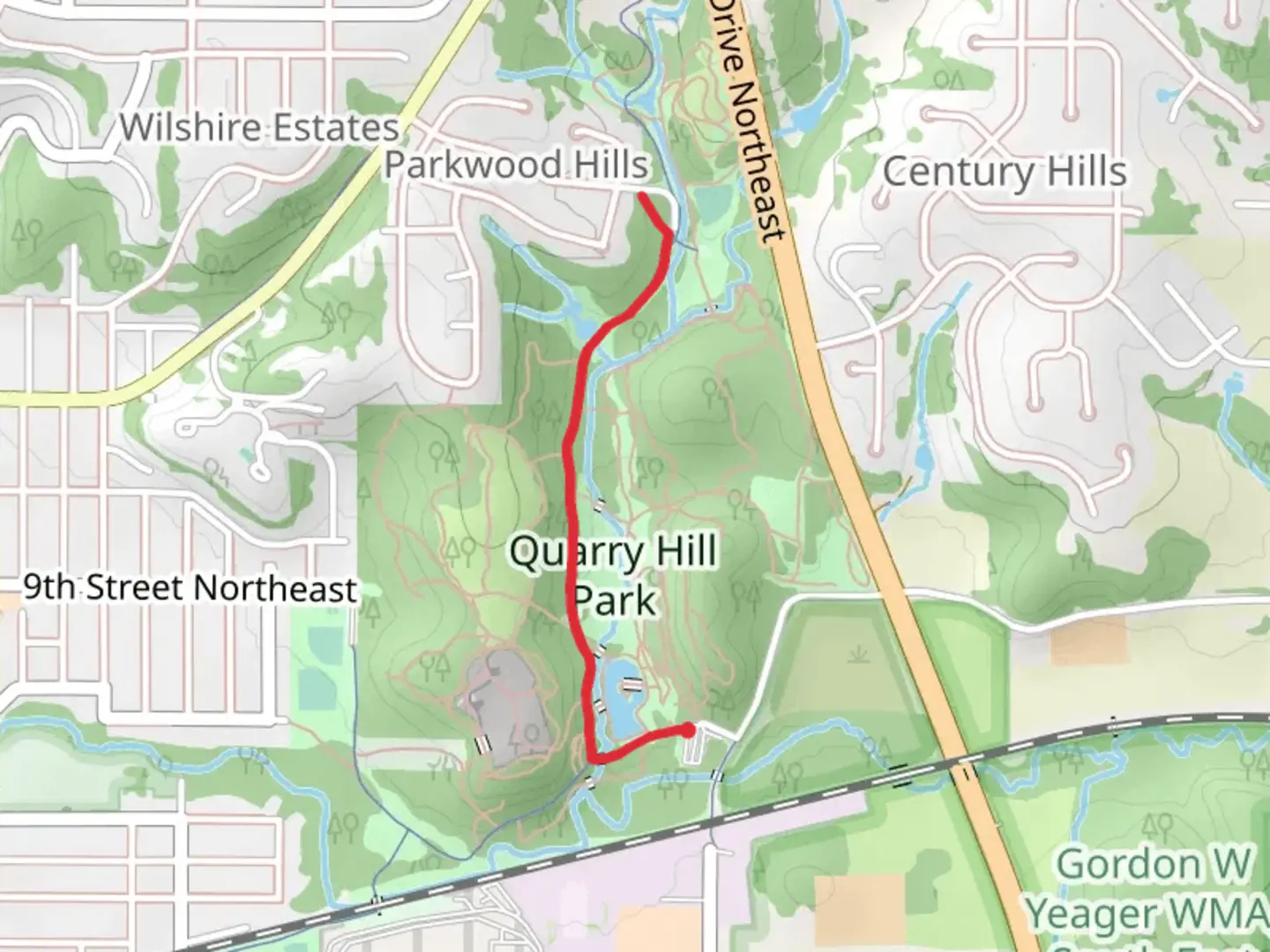 An image depicting the trail John Wellner Memorial Trail and its surrounding area.