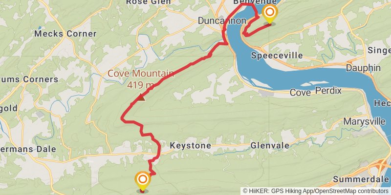 Appalachian Trail stage 115 Map