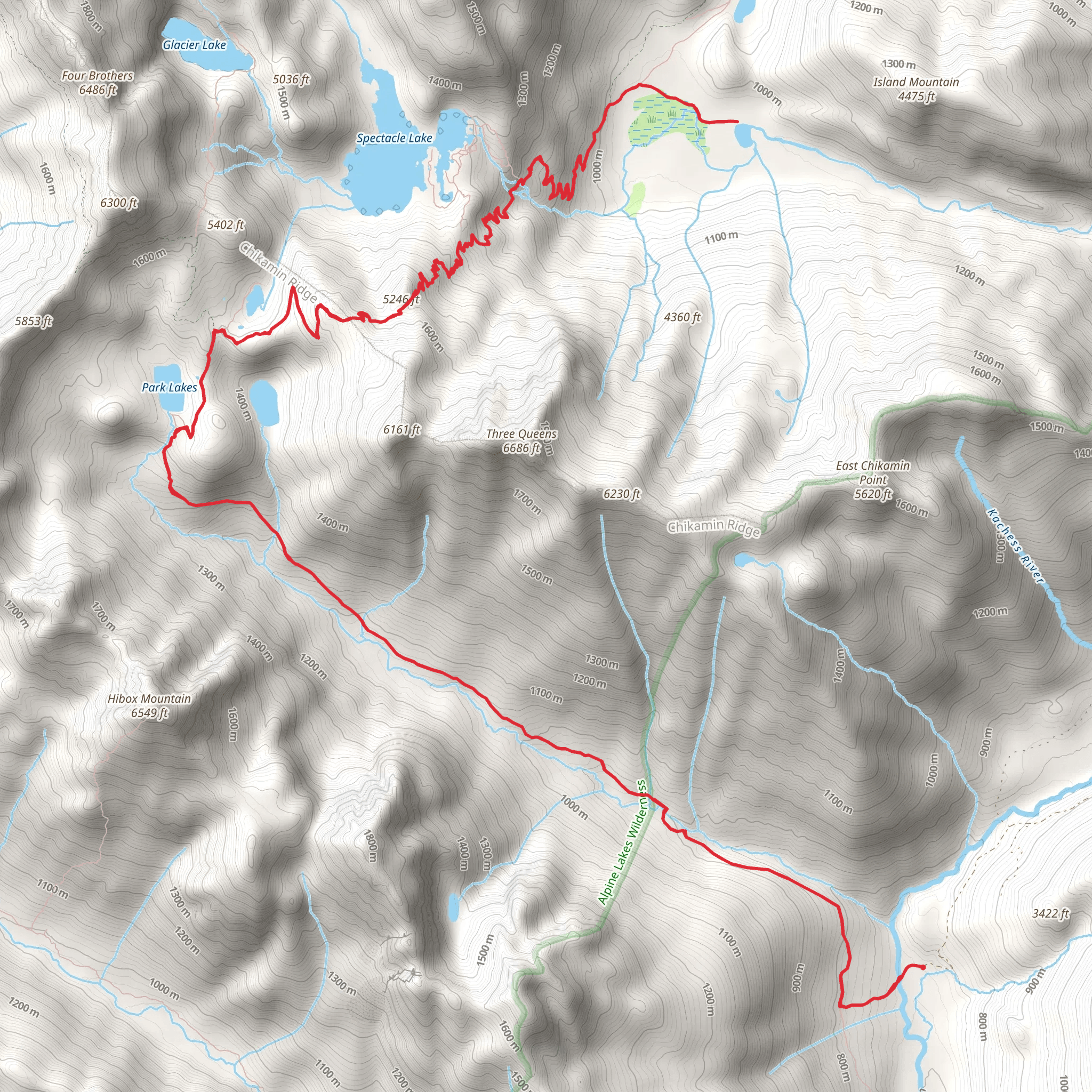 Delate Meadow via Mineral Creek Trail mobile static map