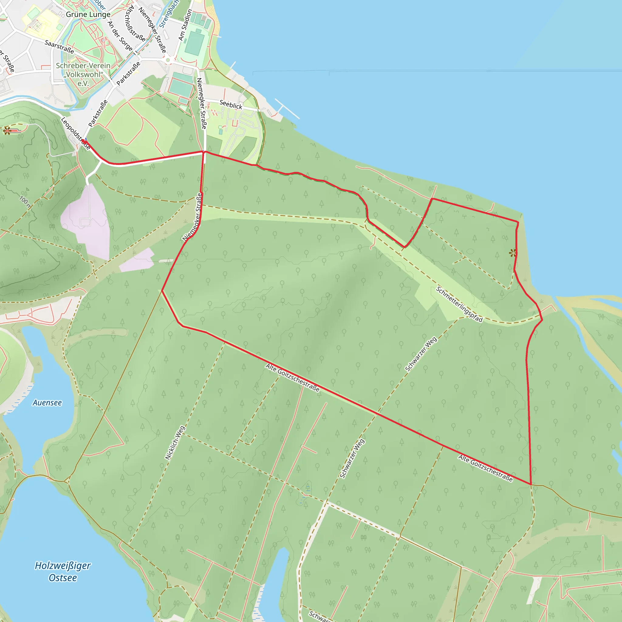 Groβer Goitzsche Rundweg mobile static map