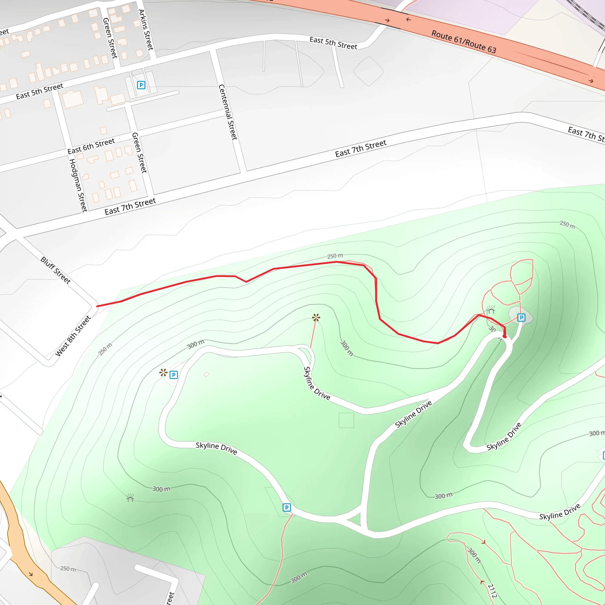 Skyline Drive mobile static map
