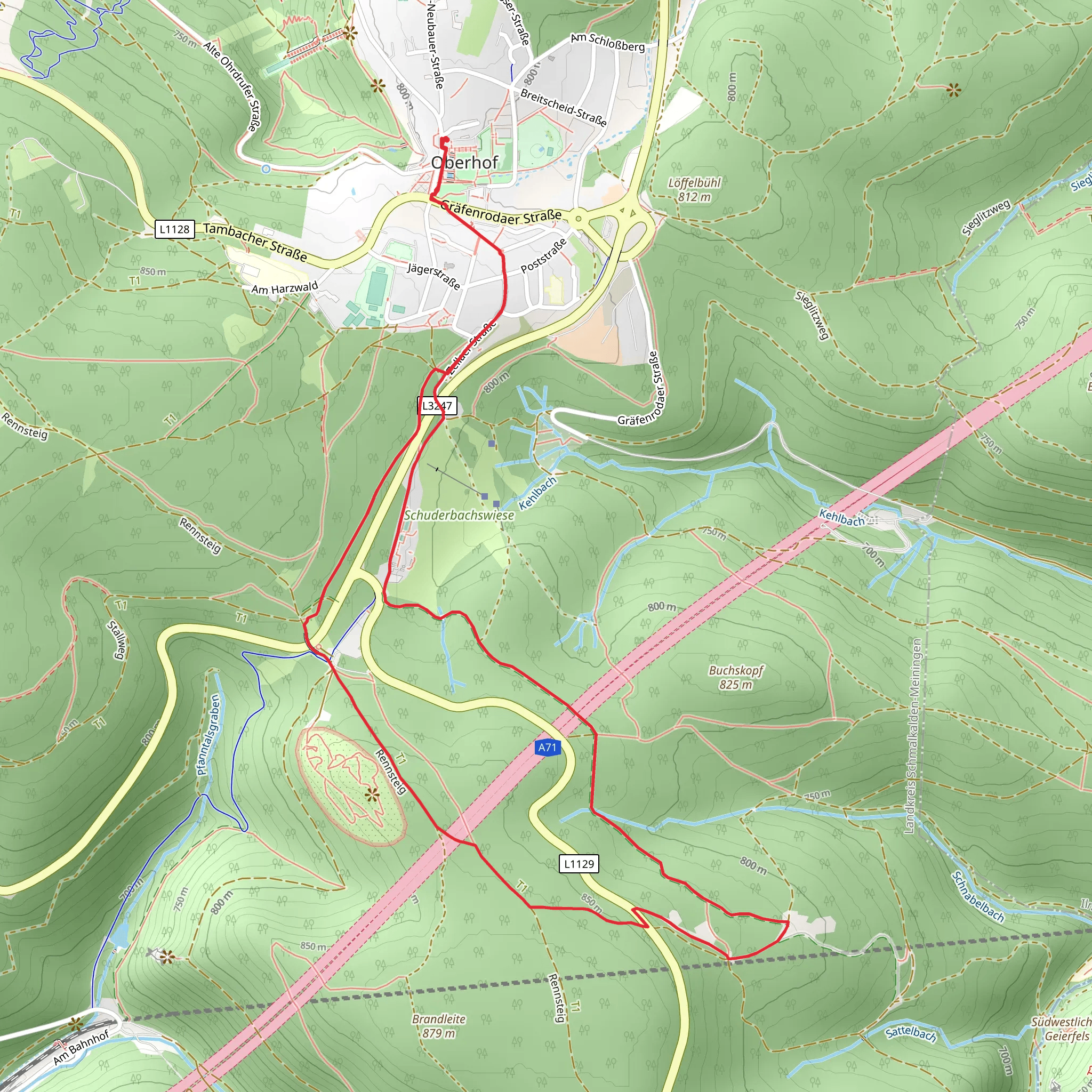 Pfanntalskopf and Touringen Via Porta mobile static map